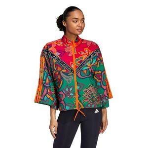 Farm Rio Adidas Track Top Jacket - XL - Bold Green/Orange